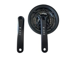 Foaie angrenaj bicicleta 3 foi ax patrat ,numar dinti -24,34,42, plastic negru