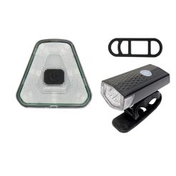 Lumină față și spate pentru bicicletă, reîncărcabilă de tip C, cu funcții de alertă pe timp de noapte și siguranță pentru biciclisti