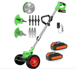 Trimmer Electric,Motocoase 48V cu 2 Acumulatori și Roți,BlitzPower, Control și Precizie Maximă