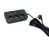 Prelungitor negru, 3 prize, 4 port-uri USB, 2 port-uri Type-C, tensiune alimentara 220V/10A 50/60Hz